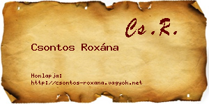 Csontos Roxána névjegykártya